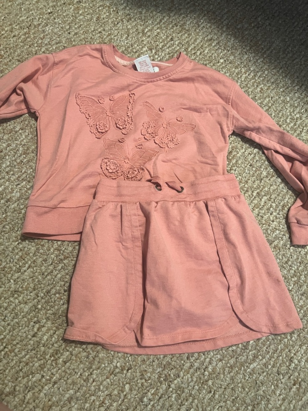 Haute Hippie Kids Two-Piece Set in Dusty Pink